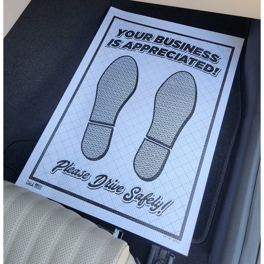 Double Poly - Coated Dimpled Disposable Automotive Paper Floor Mats - 82# Stock (Package of 250) - Detail Direct