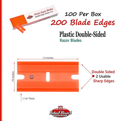 Double Sided Plastic Razor Blades - Detail Direct