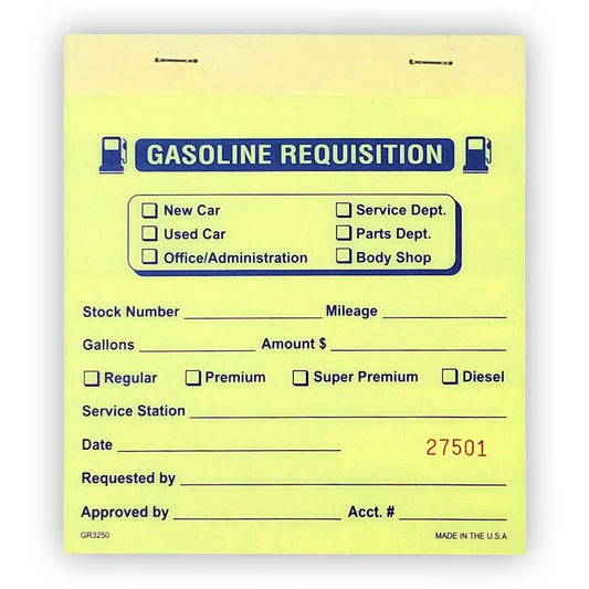 Gasoline Requisition Books - Detail Direct