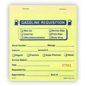 Gasoline Requisition Books - Detail Direct