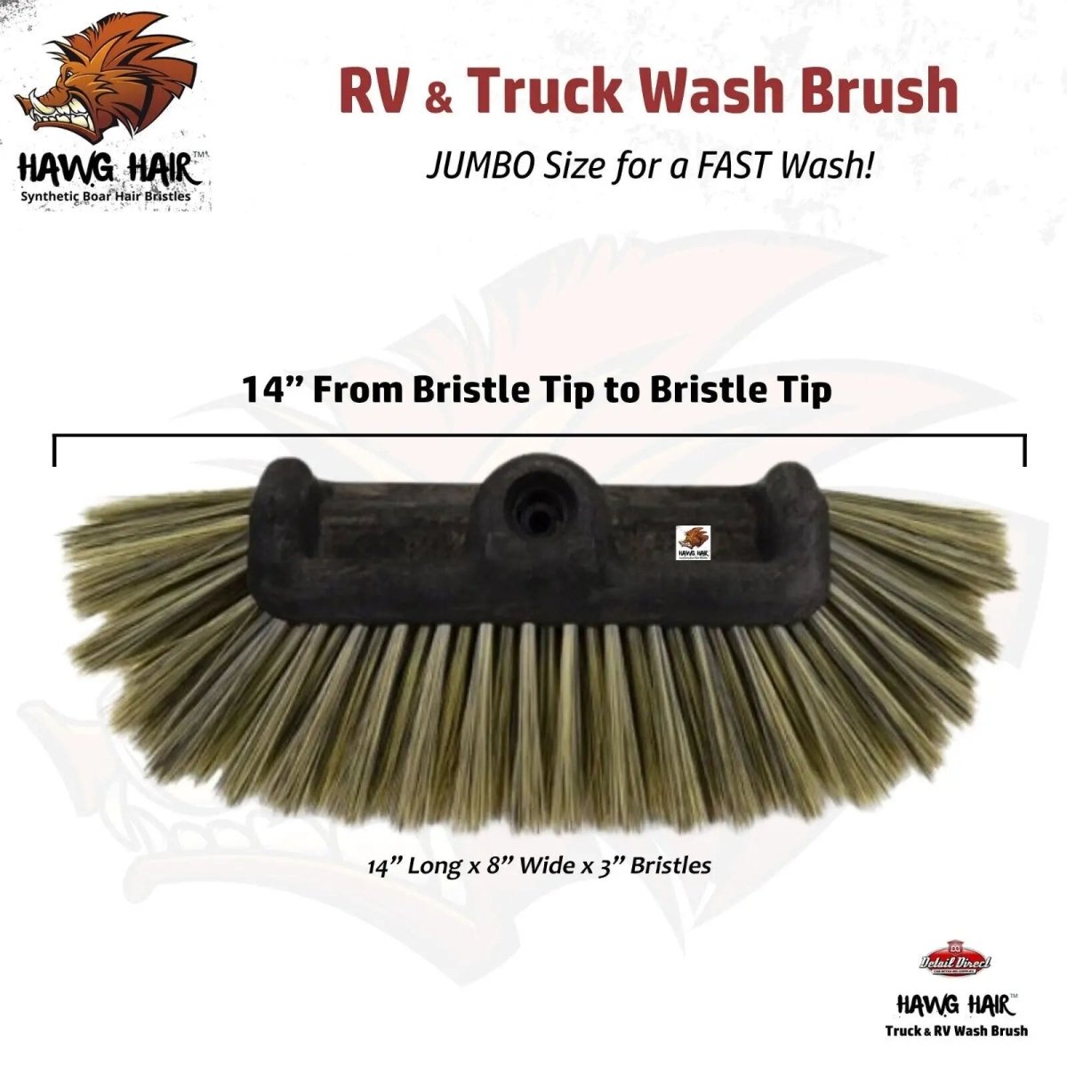 HAWG HAIR Car Wash Brush 5-Level Design with Extra Soft Bristles - Detail Direct