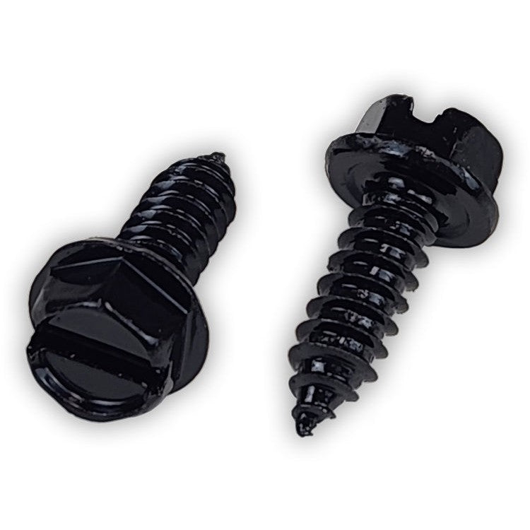 Hex Head Black License Plate Screws #14 x 3/4" (Box of 100) - Detail Direct