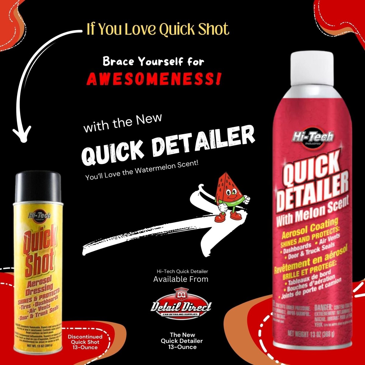 Hi-Tech Quick Detailer Aerosol Dressing, Watermelon Scent - Detail Direct