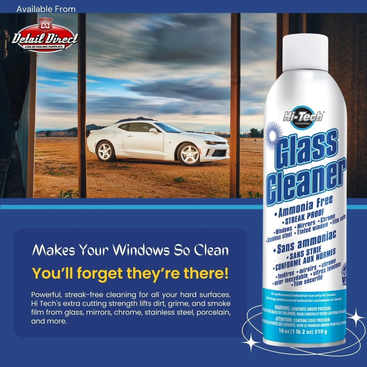 Hi-Tech Streak Proof Glass Cleaner - Detail Direct