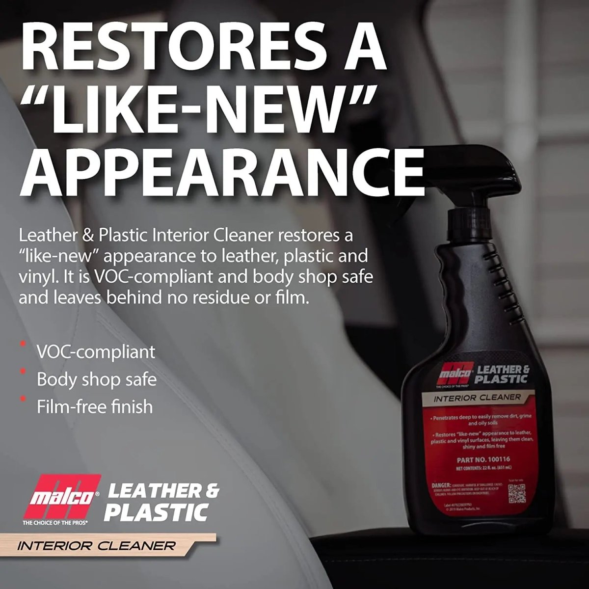 Malco Leather and Plastic Cleaner - Detail Direct