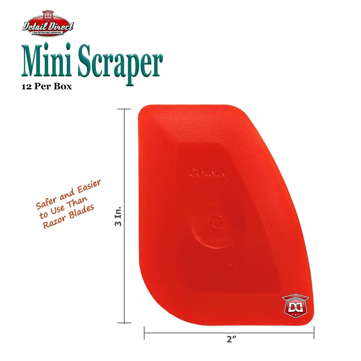 Multi-Purpose Mini Plastic Scraper (12 Pack) - Detail Direct