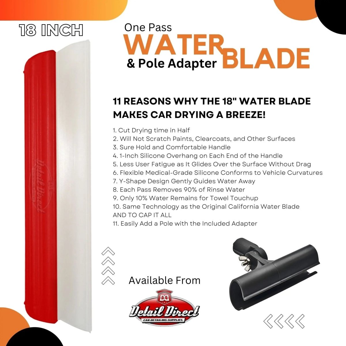 One Pass Water Blade 2-Piece Kit (Choose Size) - Detail Direct