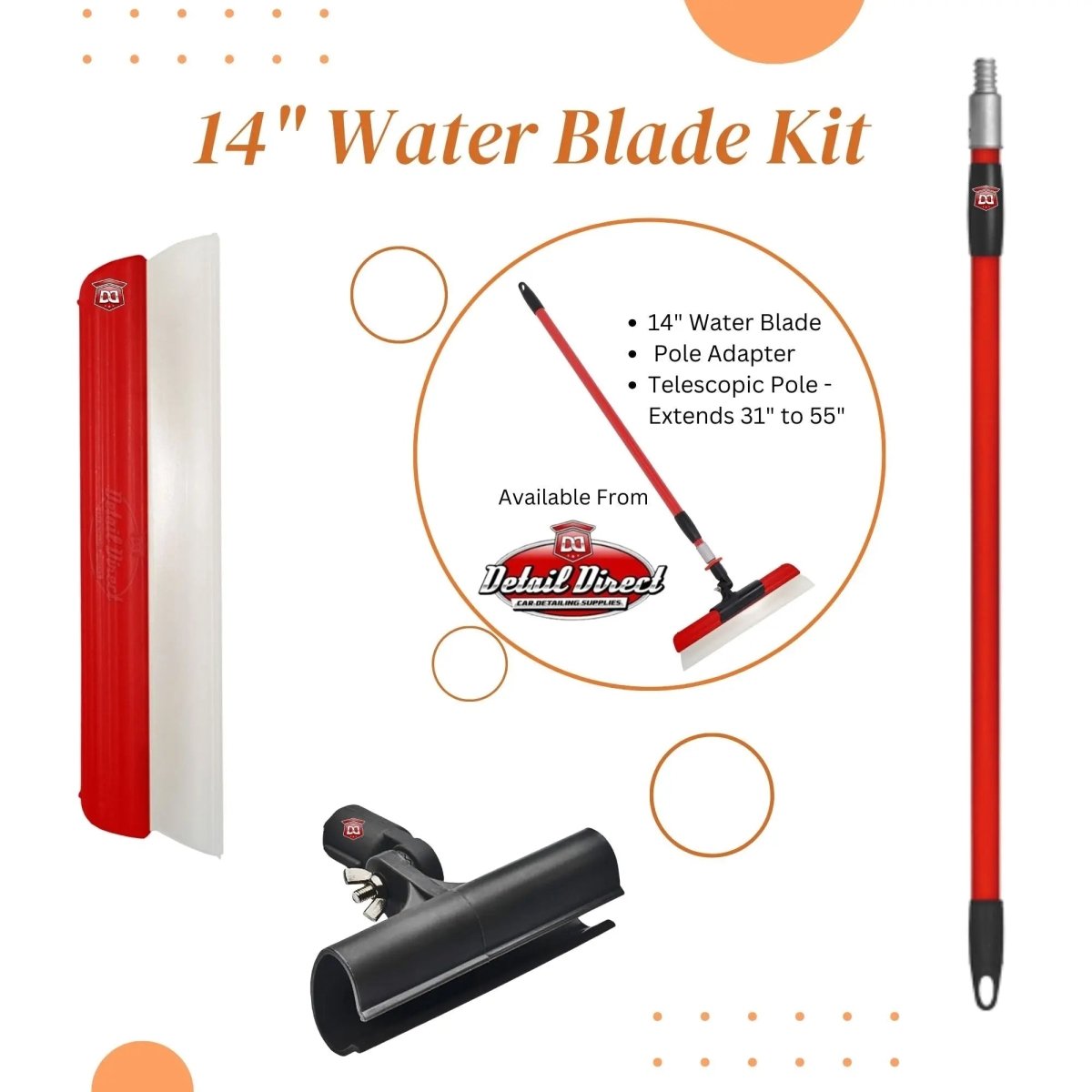 One Pass Water Blade 3-Piece Kit (Choose Size) - Detail Direct