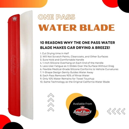 One Pass Water Blade Car Drying Squeegee (Choose Size) - Detail Direct