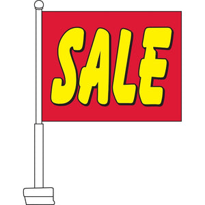 Sale (Red & Yellow) Car Flag - Detail Direct