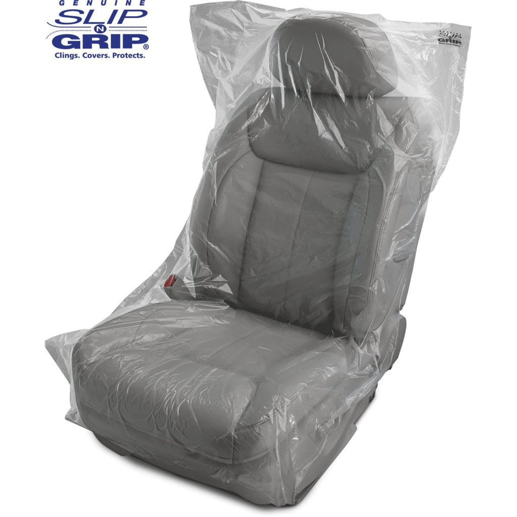 Slip - N - Grip® Economy Plastic Disposable Seat Covers .5 Mil Thick (Roll of 500) - Detail Direct