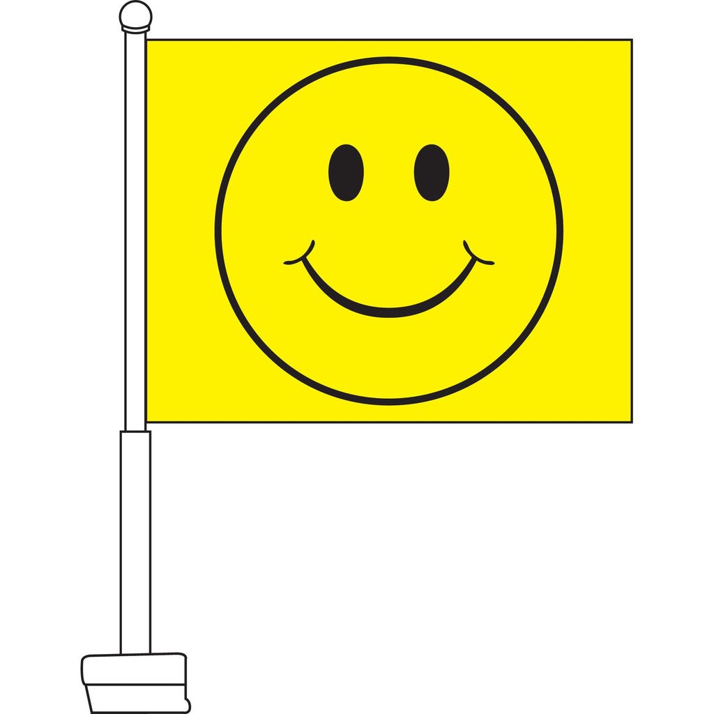 Smiley Face Car Flag - Detail Direct