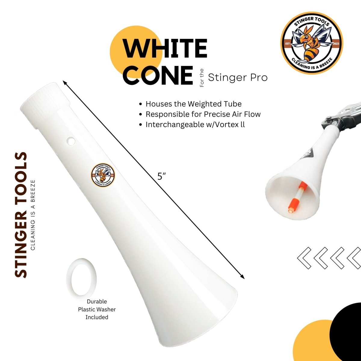 Stinger Cleaning Gun Cone - Detail Direct