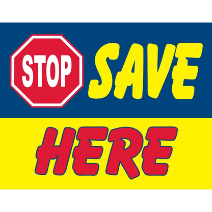 Stop Save Here Car Flag - Detail Direct