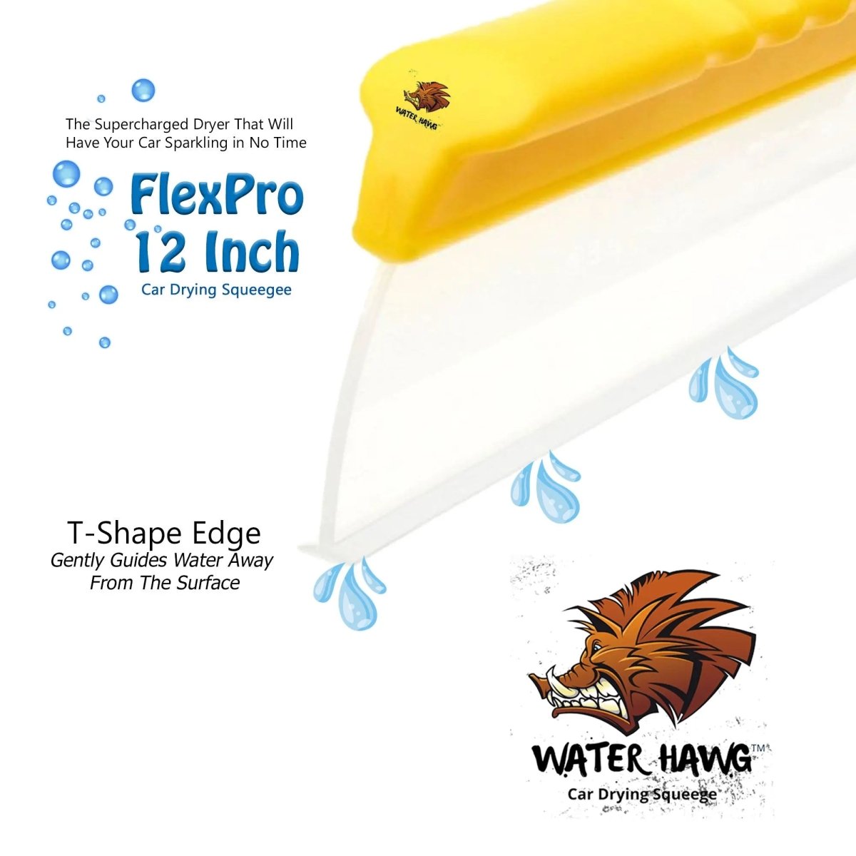 Water Hawg™ Car Drying Squeegee 12-Inch Flexible Water Blade - Detail Direct